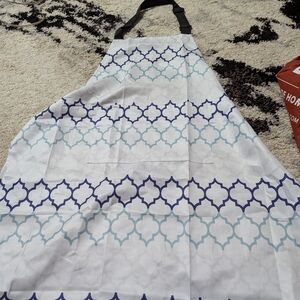 Blue and White Patterned Apron